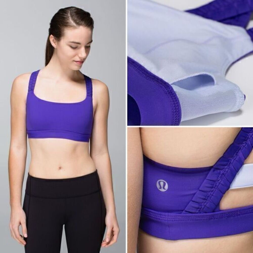 lululemon athletica Purple Scoop-Neck Sports Bra